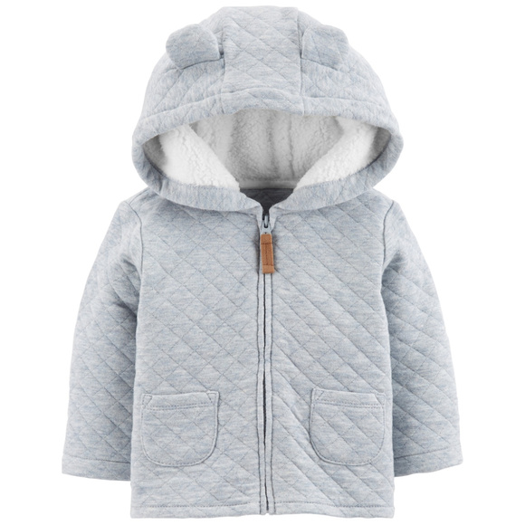 Carters Baby Boy Sherpa Lined Quilted Jacket - Picture 1 of 1